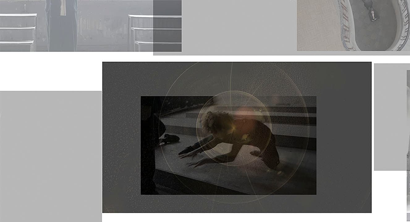 Syntax in Space - Fragment Alexandra Aidu in Hieroglyphe von Fabiane Kemmann mit visualisierter Musik