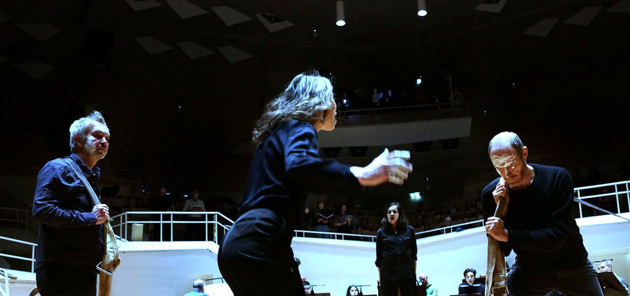 EISLER / PROKOLL - Thomas Dannemann, Margarita Breitkreiz, Almut Zilcher, Nils Bohrmann, Symphonieorchester Persimfans und Synagogal Ensemble Berlin im Hintergrund